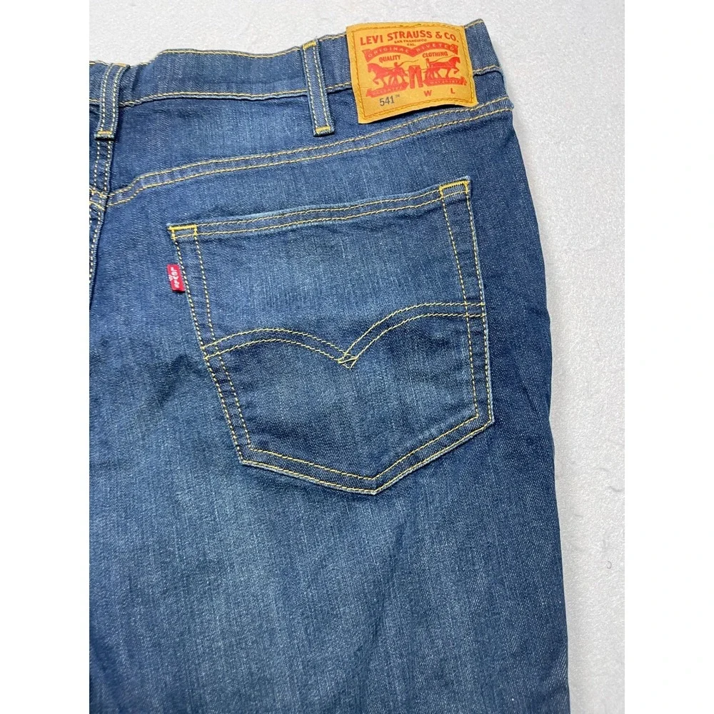 Levis 541 Athletic Taper Mens Jeans Medium Wash Blue Denim 40x29